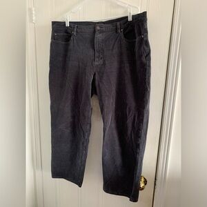 Eileen Fisher Corduroy Straight Leg Pant Organic Cotton Grey Size 1X